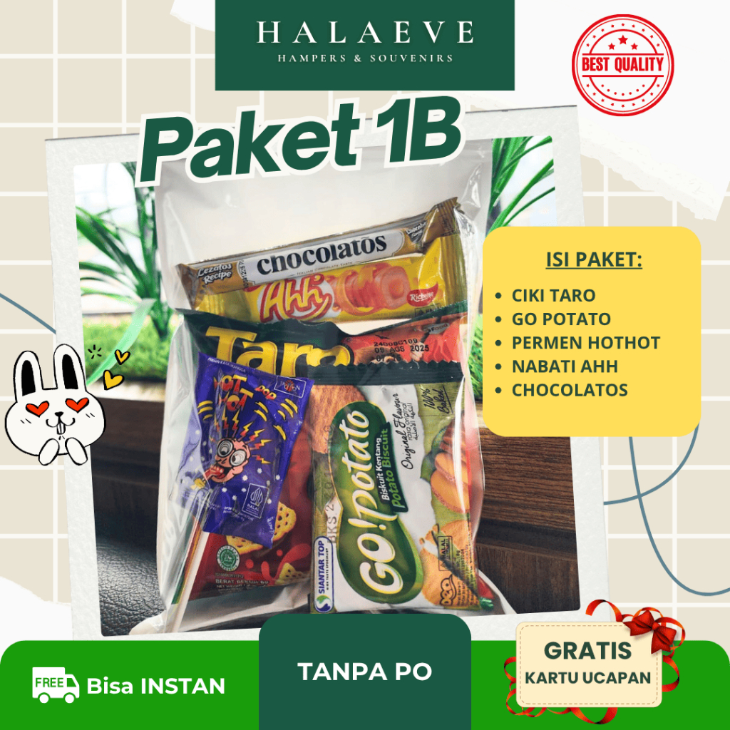 Paket Snack Ulang Tahun Anak 5000 | 1B Hampers Ciki Susu Termurah | Goodie Bag Ultah - HALAEVE