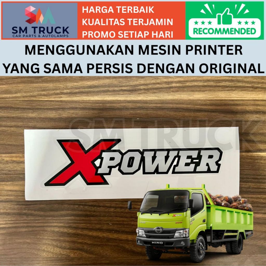 STICKER X POWER DUTRO EURO4 EURO 4 HINO 300 BEST QUALITY