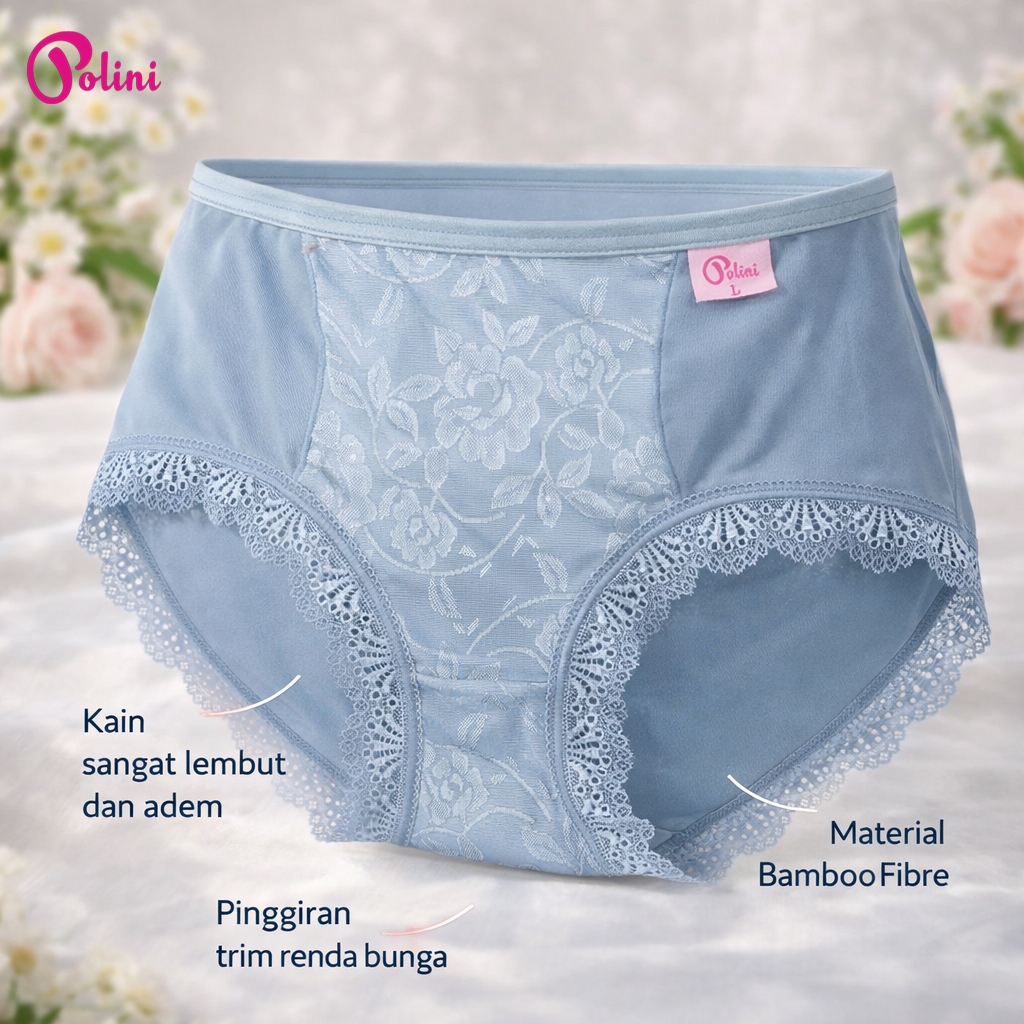 POLINI Celana Dalam Wanita Polini Pakaian Dalam Wanita Premium Elastis 12328