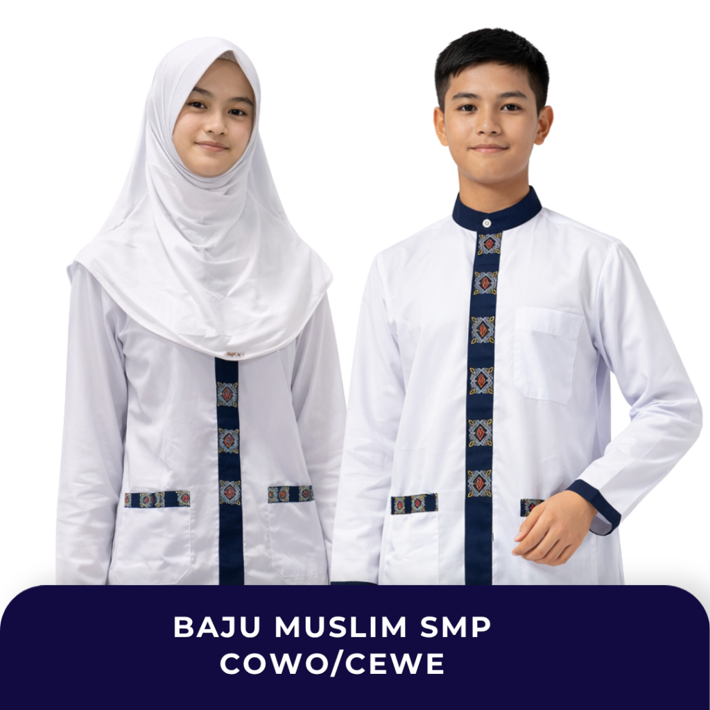 Baju Muslim Sekolah Anak | Seragam Muslim SMP Nyaman & Syar’i