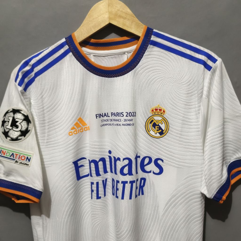 Jersey Real Madrid rare player issue 21/22 full patch final ucl