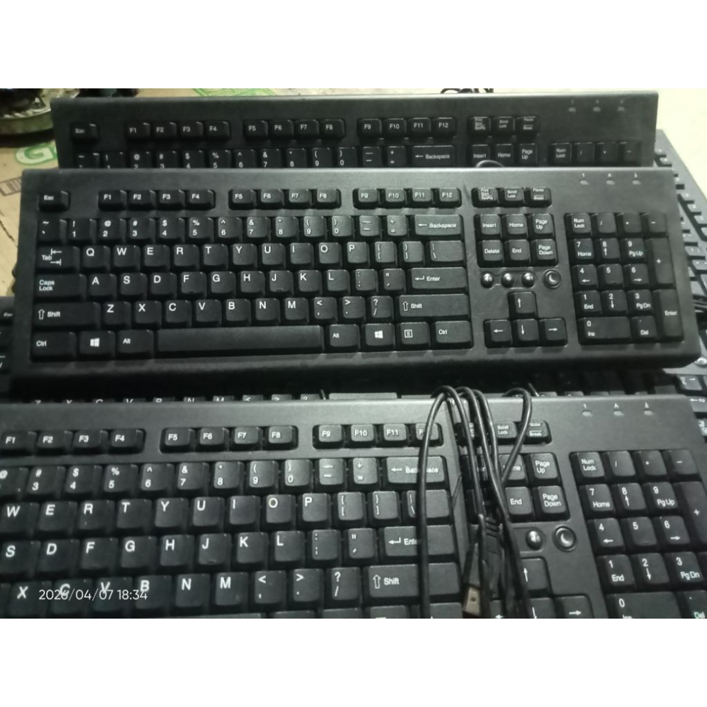 KEYBOARD KOMPUTER USB ORIGINAL MERK RANDOM –BEKAS, NORMAL SIAP PAKAI