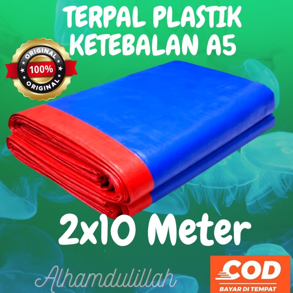 TERPAL PLASTIK KOREA UKURAN 2X10 METER KETEBALAN A5 ORIGINAL PABRIK