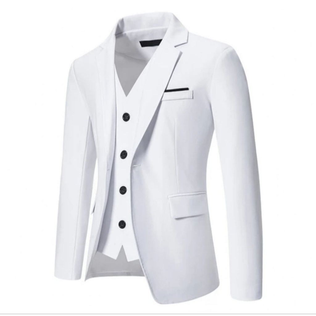 setelan jas blazer pria / setelan jas blazer+rompi pria