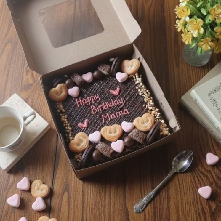Brownies Ulang Tahun/Brownies coklat/Fudgy brownies/Brownies hias/Brownies ultah /Kue Ultah/Kado ult