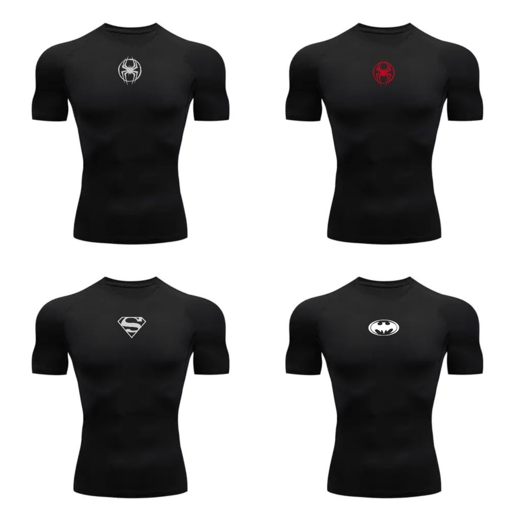 Manset Pendek Olahraga Pria Baju Kaos Pendek Pria Olahraga Baselayer Manset Pendek Kaos Futsall Sepa