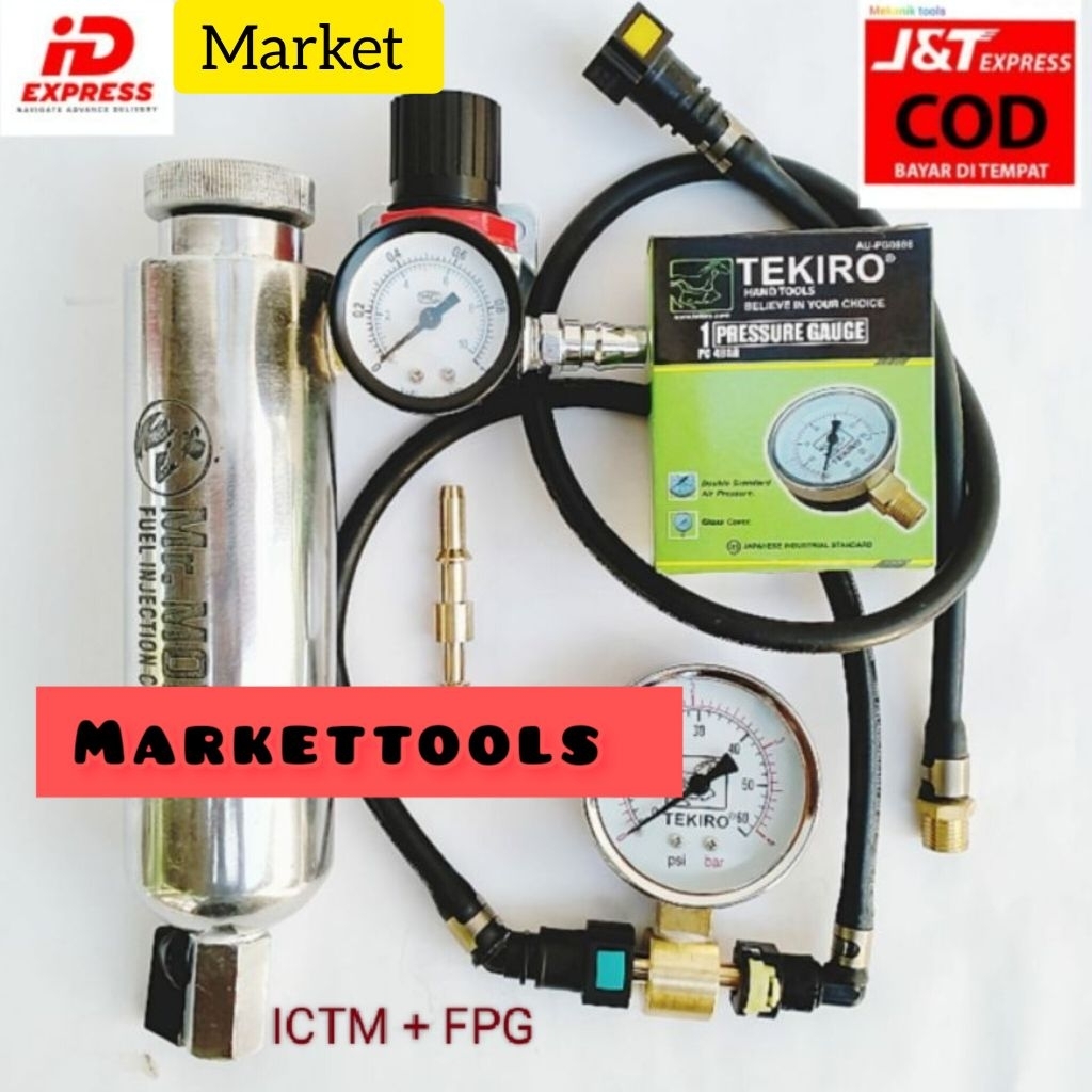 Alat servis injeksi motor pressure gauge universal tabung infus injector cairan infus injeksi
