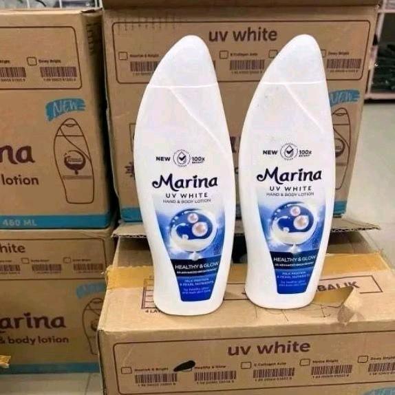 Marina Body Lotion Healthy and Glow 460ml || Handbody Marina Biru Ukuran Jumbo