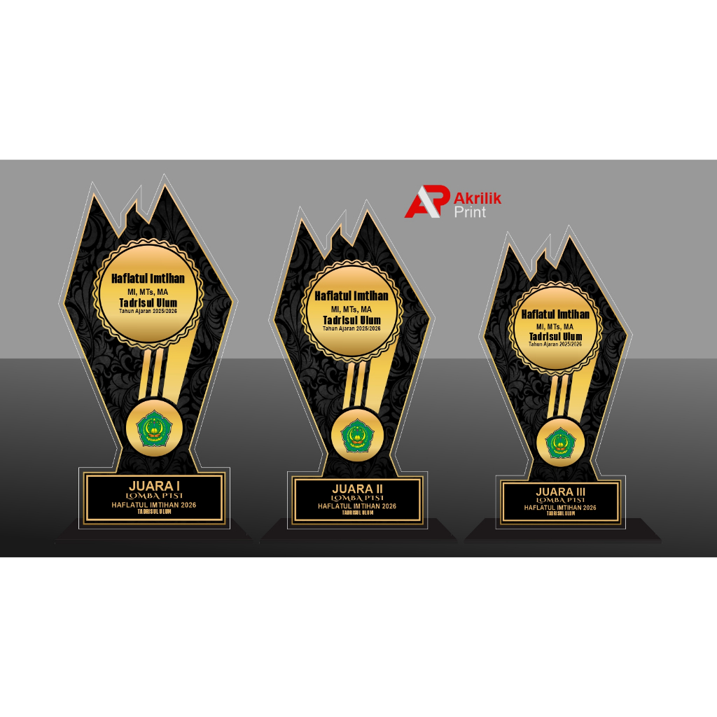 Piala Akrilik Untuk Segala Lomba Satu Set