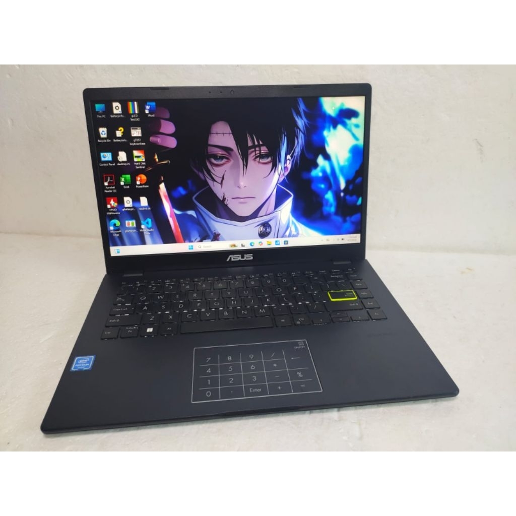 B533 Laptop Asus E410M/L410MA-DS21 pentium silver n5030 Ram 4GB ssd 128GB layar FHD keyboard backlig