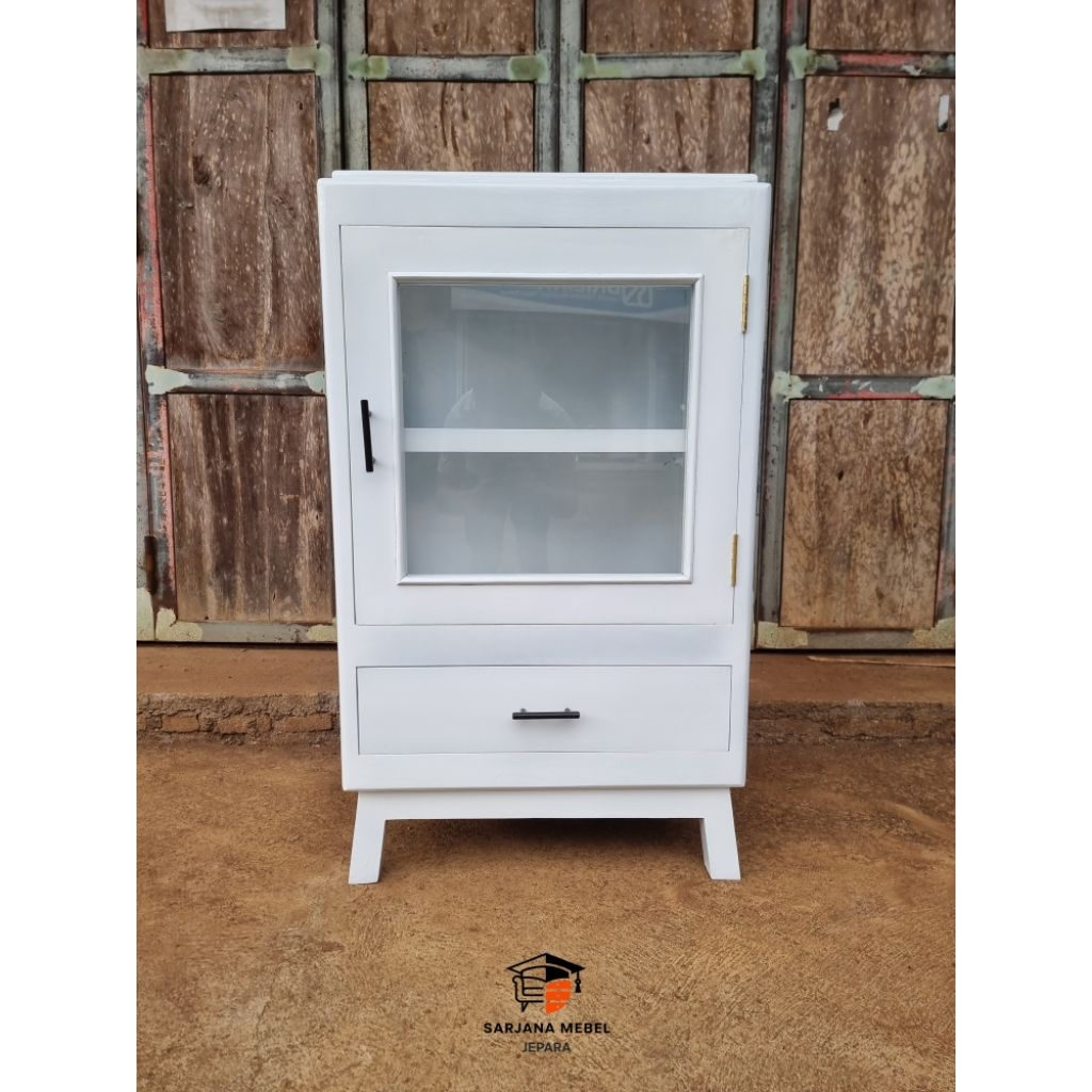 Almari Display Size Kecil P60 L40 T120 Kayu Jati