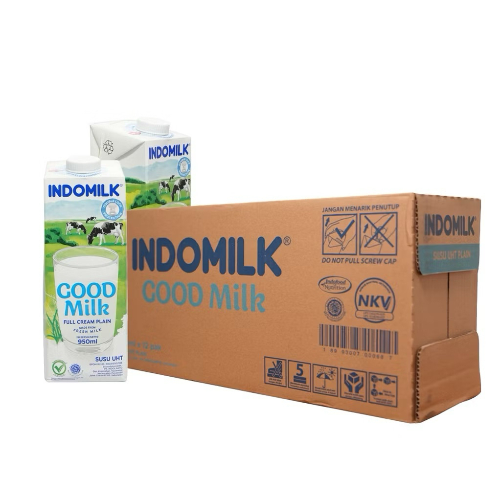 Susu UHT Indomilk full cream ( 1 karton / DUS )