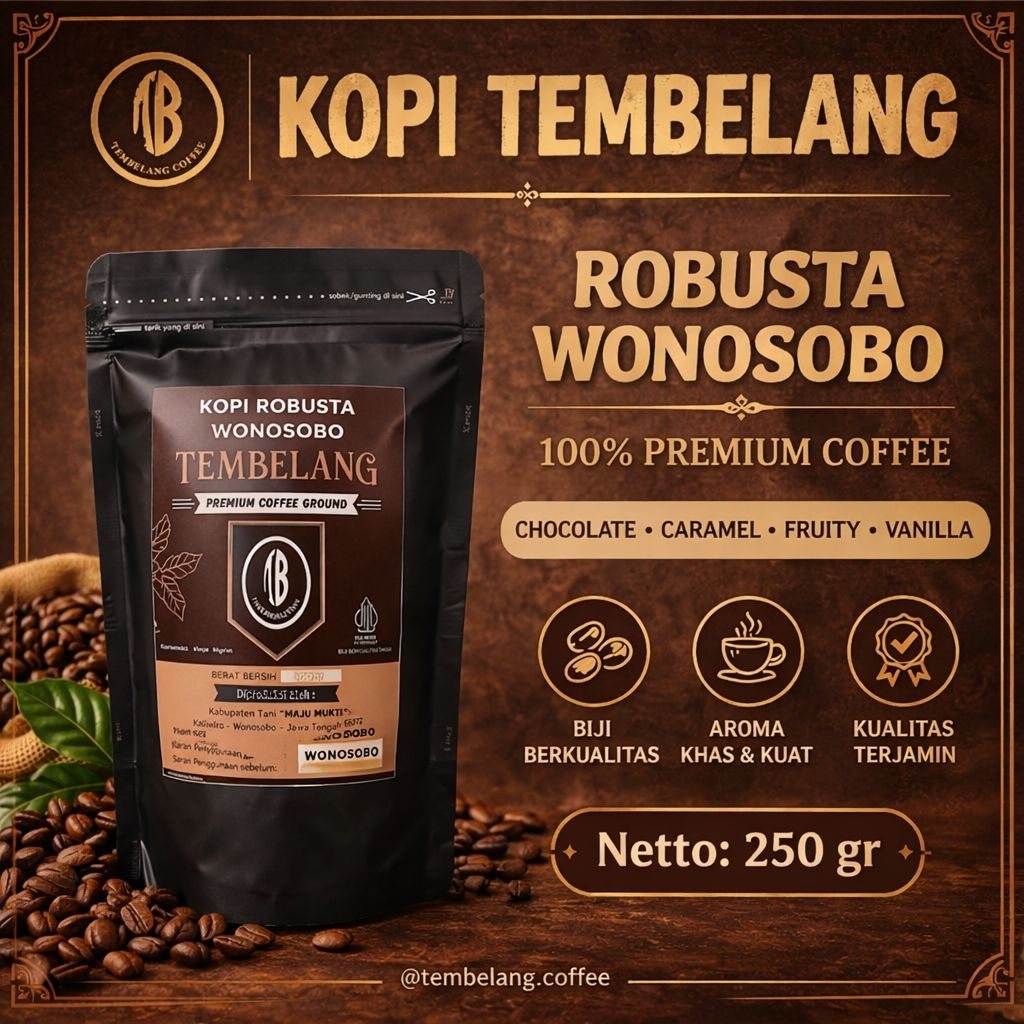 Kopi Robusta Tembelang Wonosobo 250gr - Premium coffee