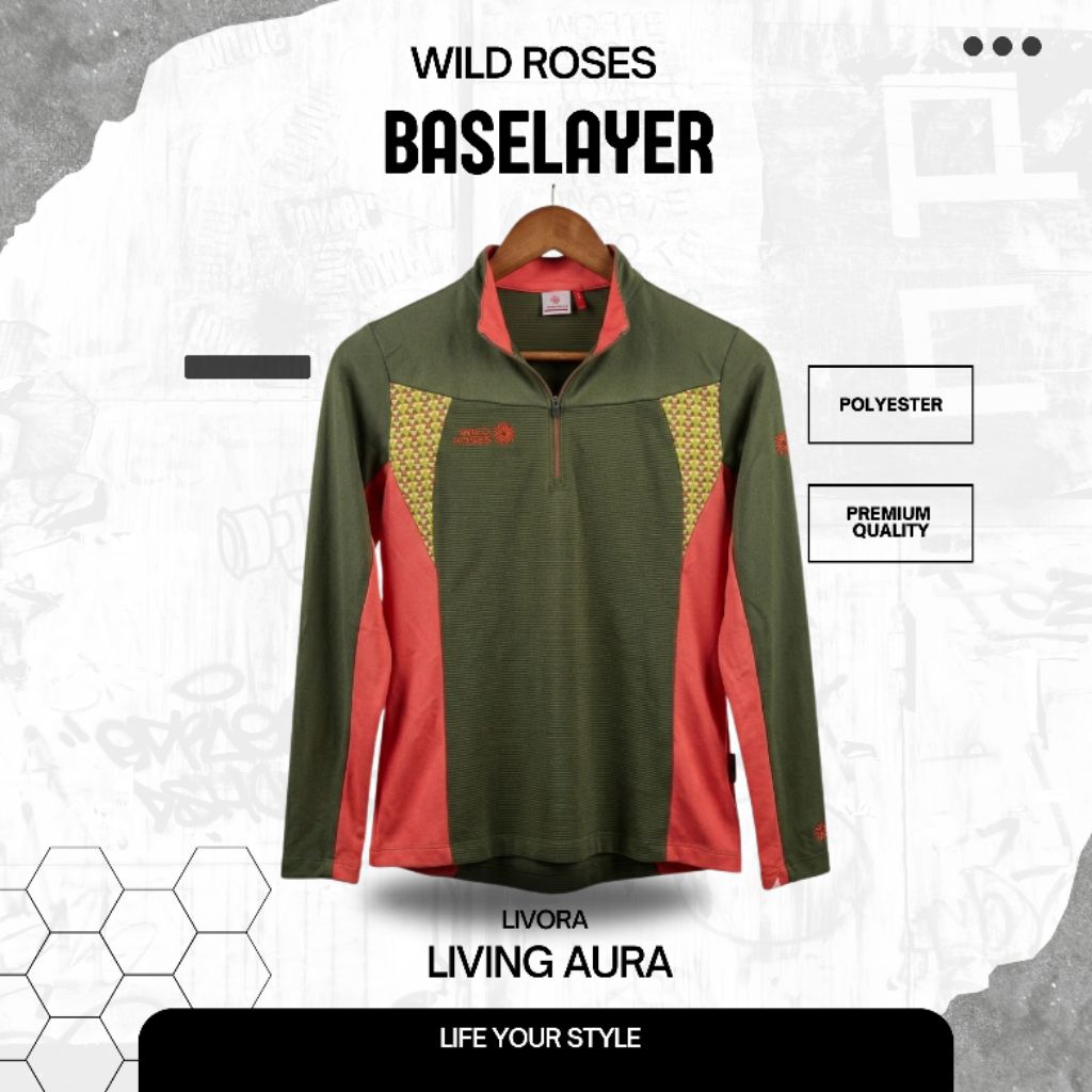 Baselayer Dewasa Wild Roses Original Color Block