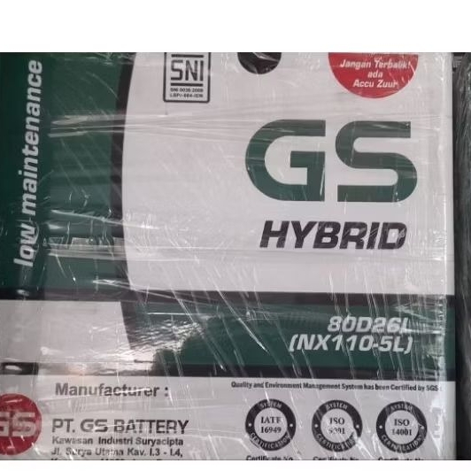 Aki/Accu Merk GS ASTRA (ASLI) HYBRID 80D26L BASAH