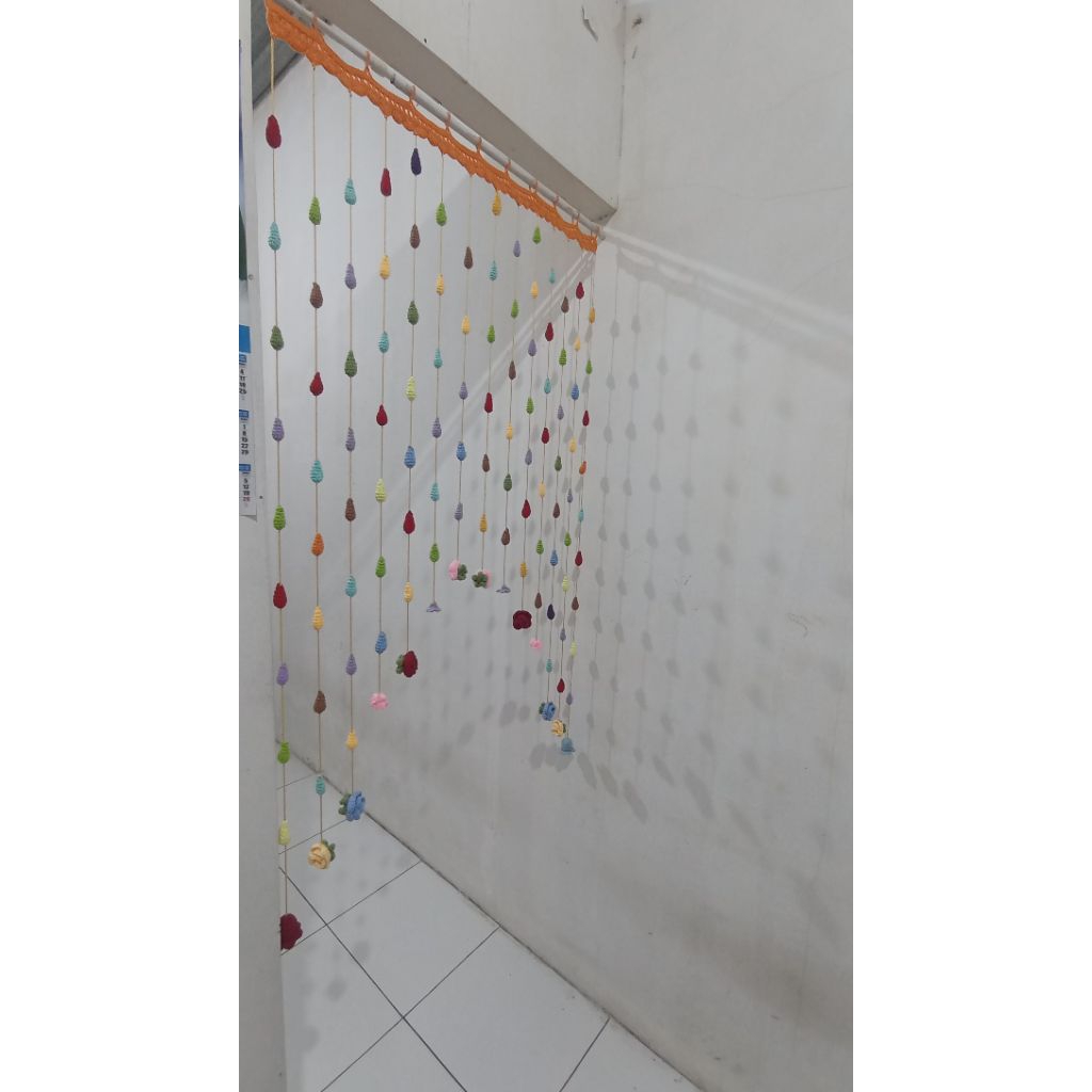 Tirai Rajut orange