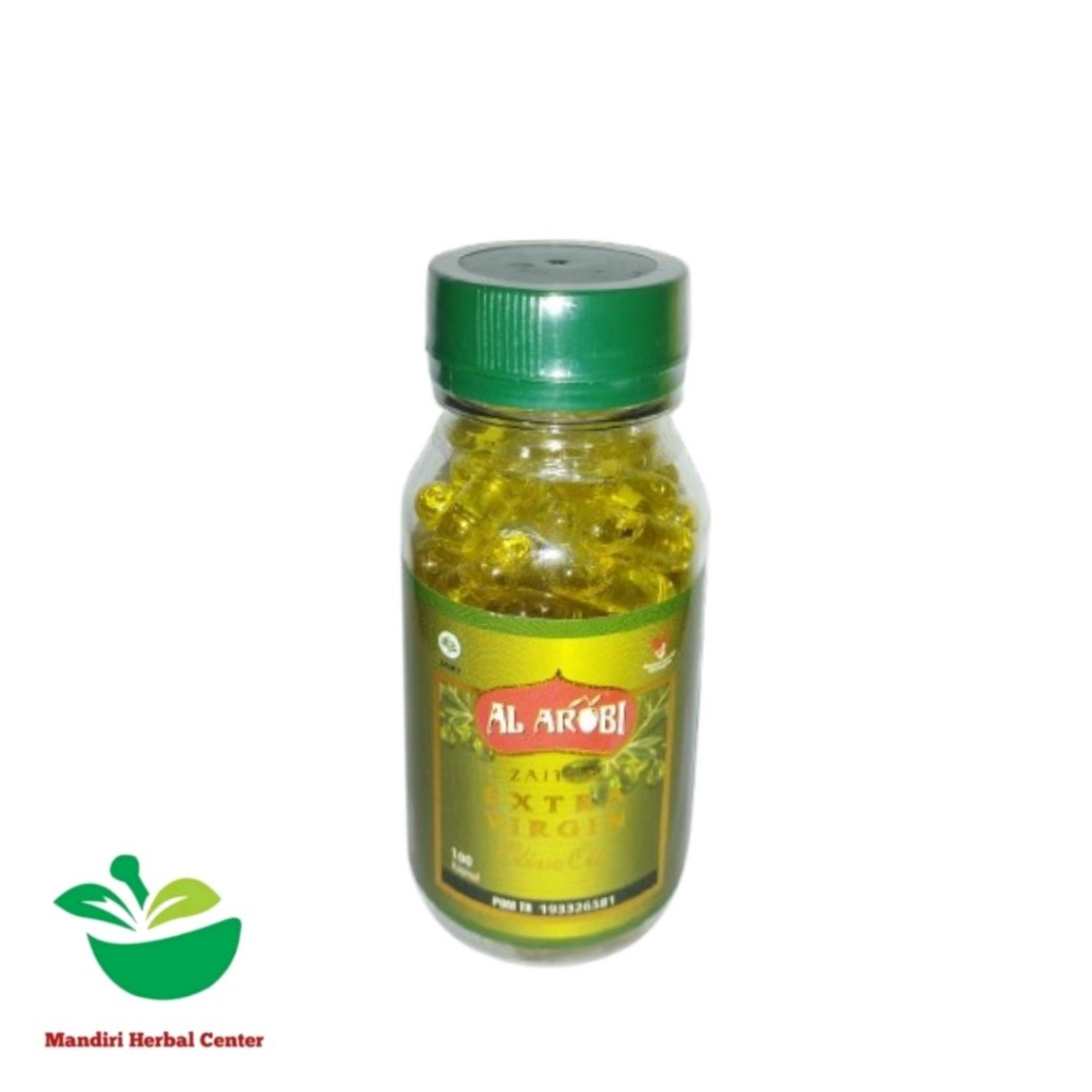Kapsul Minyak Zaitun Al Arobi Jaitun Asli Murni Original 100% Arab Extra Virgin Olive Oil 100 Kapsul