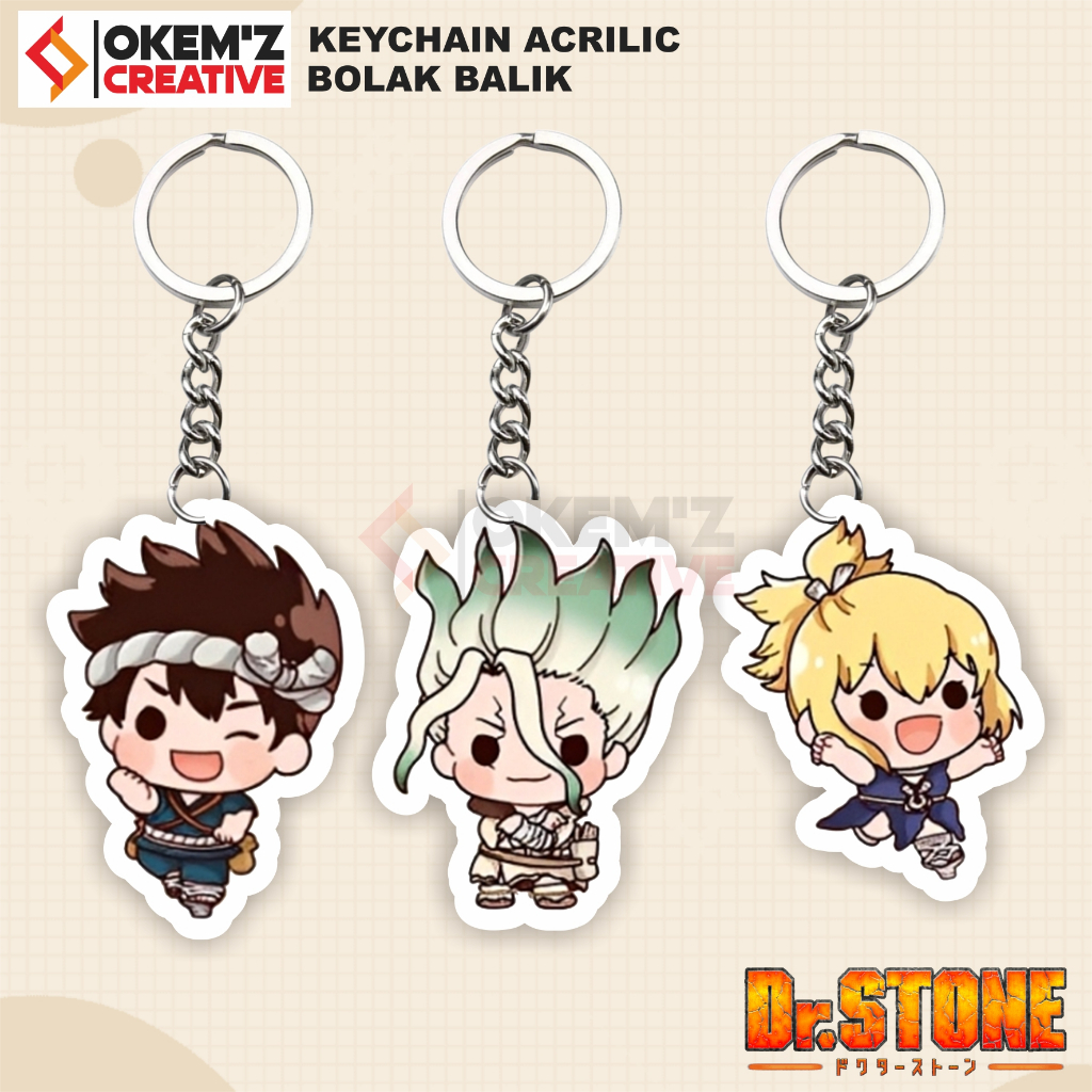 Souvenir Gantungan Kunci Dr. STONE - Keychain Dr. STONE - Aksesoris Dr. STONE - Accessories - Gantun