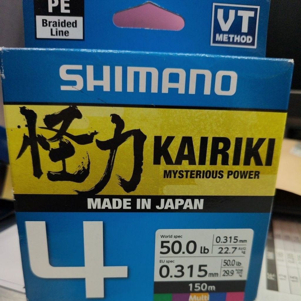 SENAR SHIMANO KAIRIKI X4 50LBS 300M PE SHIMANO MULTICOLOR
