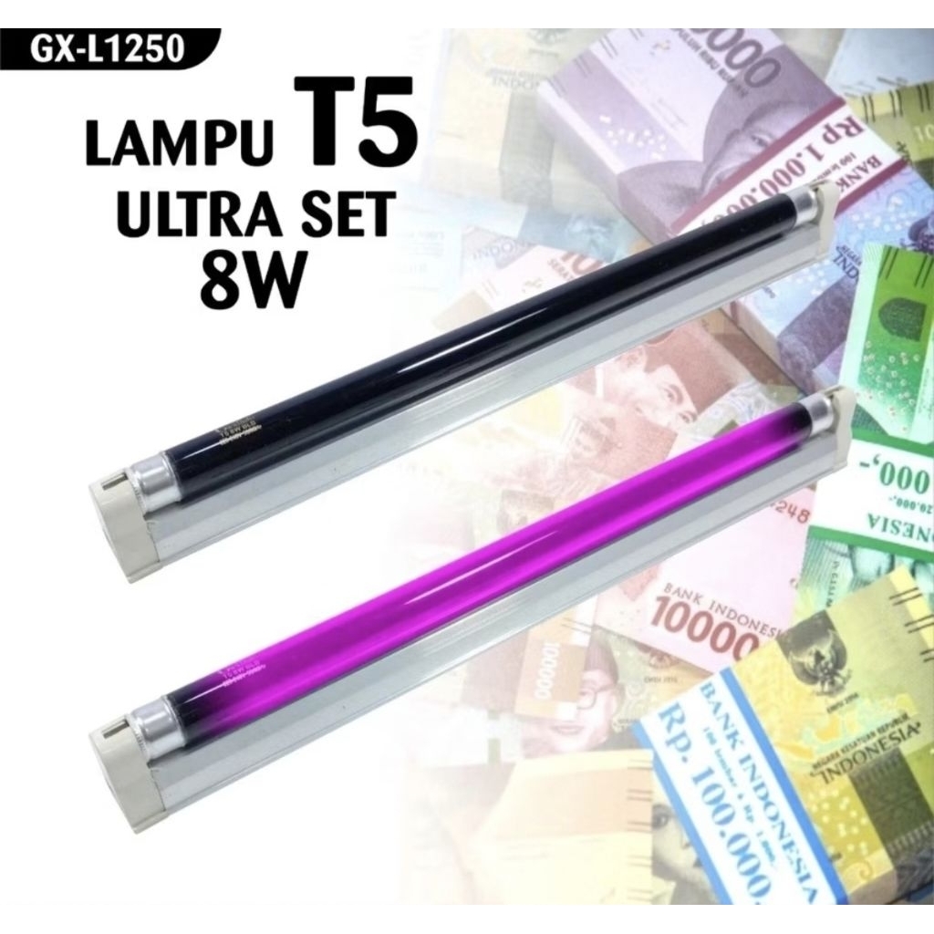 Lampu Deteksi Uang Palsu ,Lampu Uv 8W + Kabel Penyambung