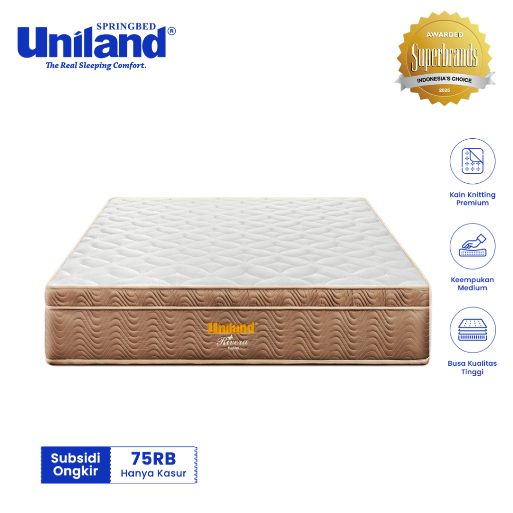 Uniland Springbed Rivera Plushtop Paris - Hanya Kasur Spring Bed Matras