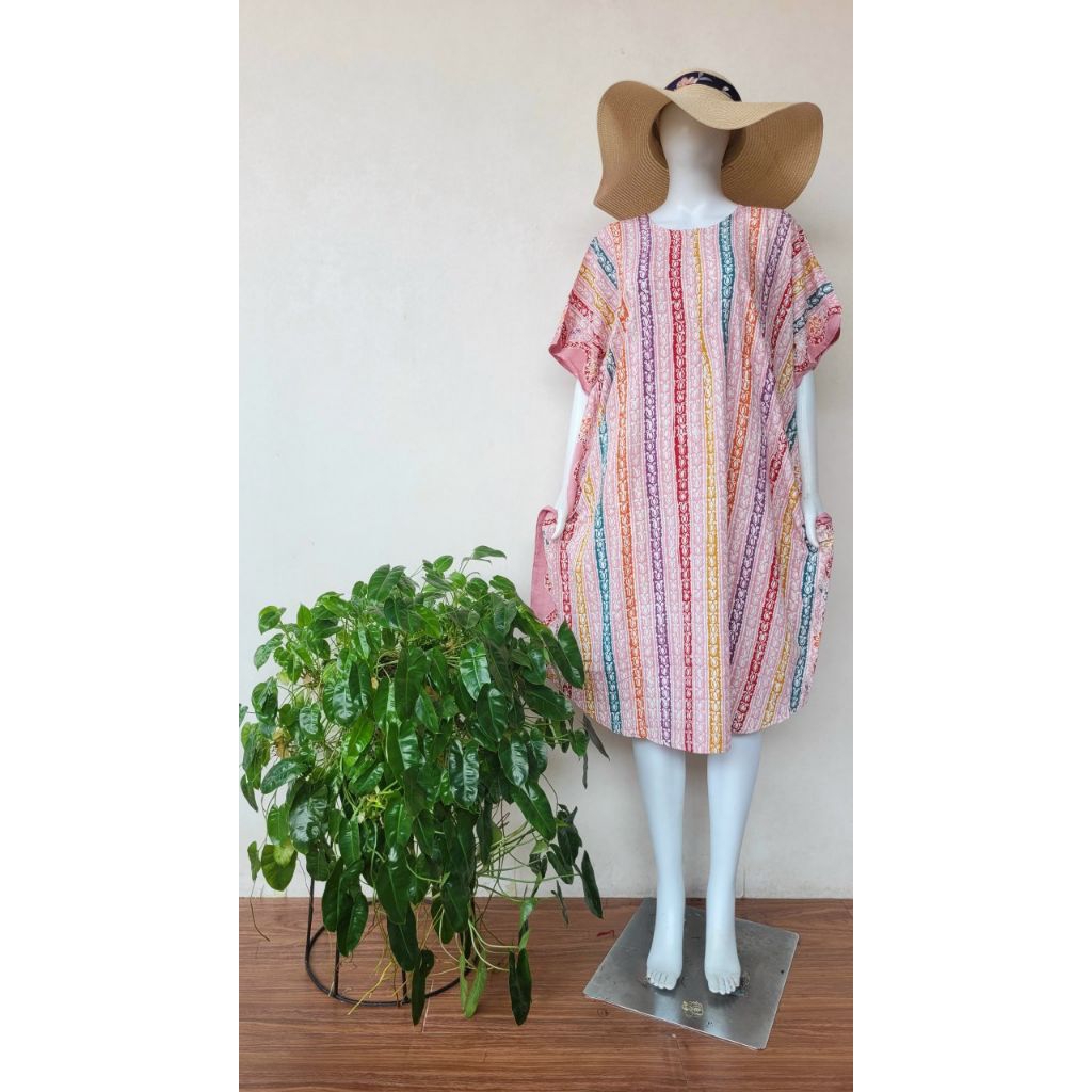 GAWUNG Daster Lowo Batik Colet Ld 140 Rayon Premium Jumbo Busui Homedress Adem Tebal Nyaman Halus Ov