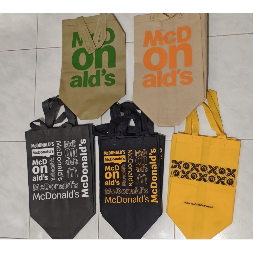 ToteBag Mcdonlads / tote bag spunbond /tas belanja / tote bag / tote bag murah / tote bag mcd