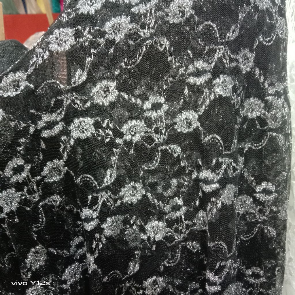 Kain Brokat Geliter / Harga / 0.5m / Kain Brokat Geliter Meteran / Bahan Brokat Geliter / Bahan Brok