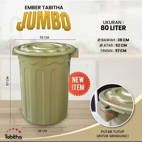 ember air besar tabitha | tong air besar | tong air