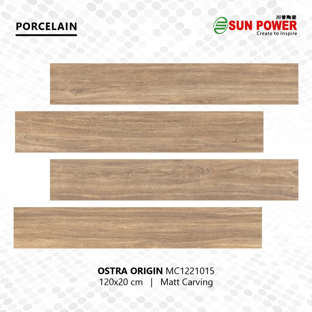 SUN POWER Ostra Series 120x20 Matt Carving - Granit Tiles Lantai & Dinding Sun Power Ceramics
