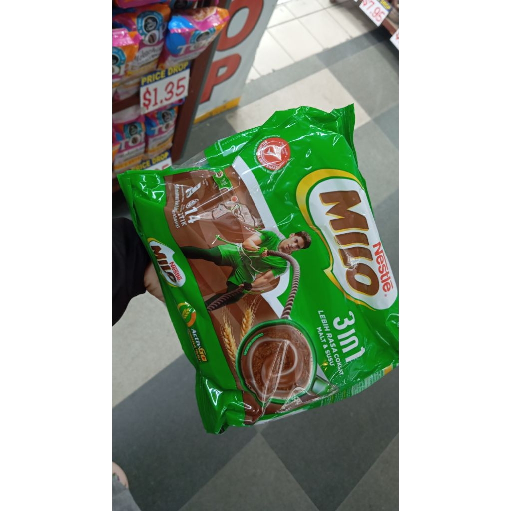 Milo 3in1 Susu Coklat 14 Sachet 33 Gram - Coklat, Malty, Bergizi