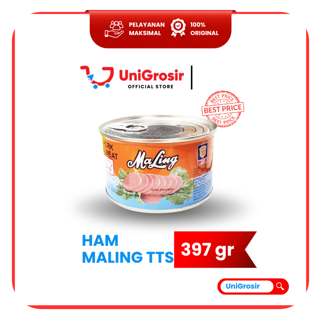 [UniGrosir] HAM MALING TTS PORK BABI HAM UJANRUK UJANROU ~ 397 gr