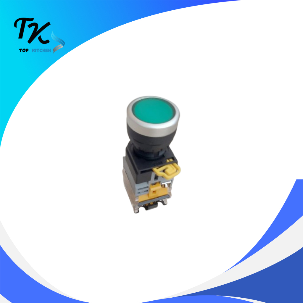 Push Button Hijau Rata Panel / Push Button Self Return 22mm