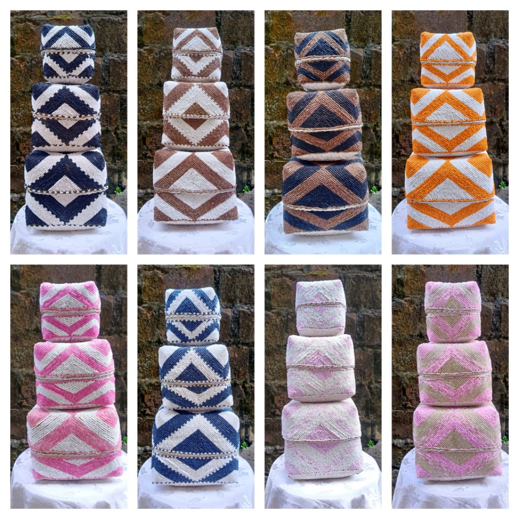 Sokasi manik-manik Bali set isi 3 Box decorasi Bali beaded box