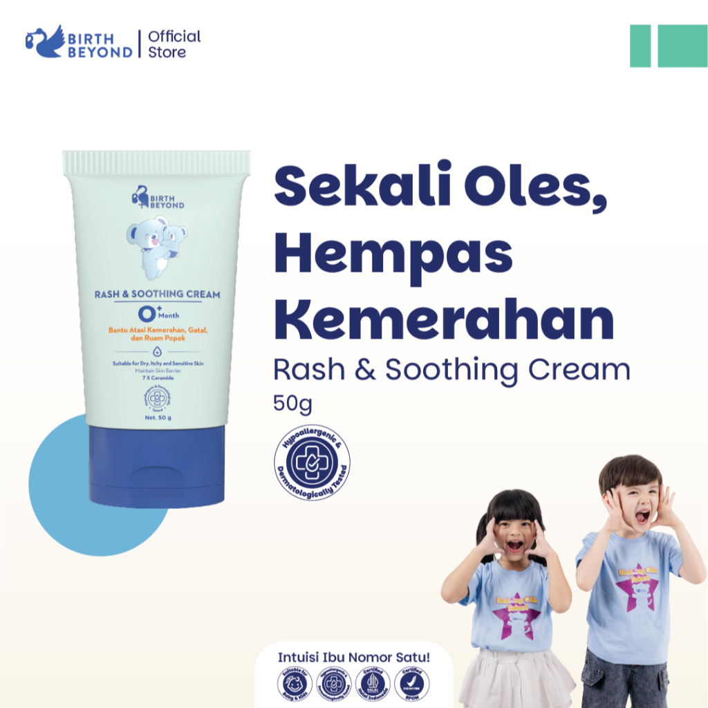 BIRTH BEYOND Krim Bayi Rash And Soothing Cream 50g Baby Ceramide Zinc Oxide