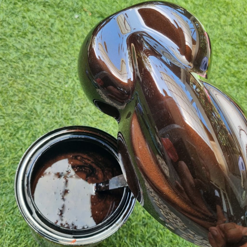 cat black brown pu 200ml / hitam coklat