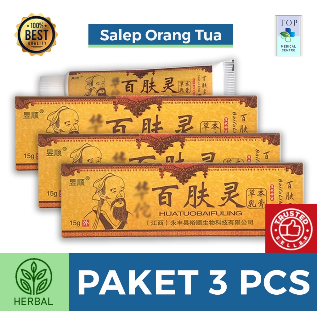 [PROMO HEMAT 3 PCS] Salep ORANG TUA HUATUOBAIFULING Krim Gatal Eksim Jamur Alergi Gatal AMPUH