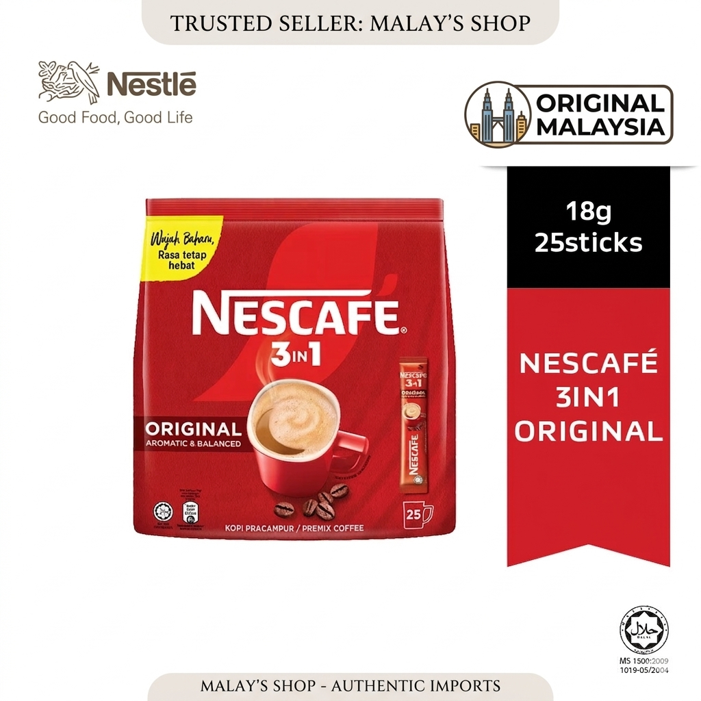NESCAFE 3in1 Original Malaysia  - Kopi Premix Import Original