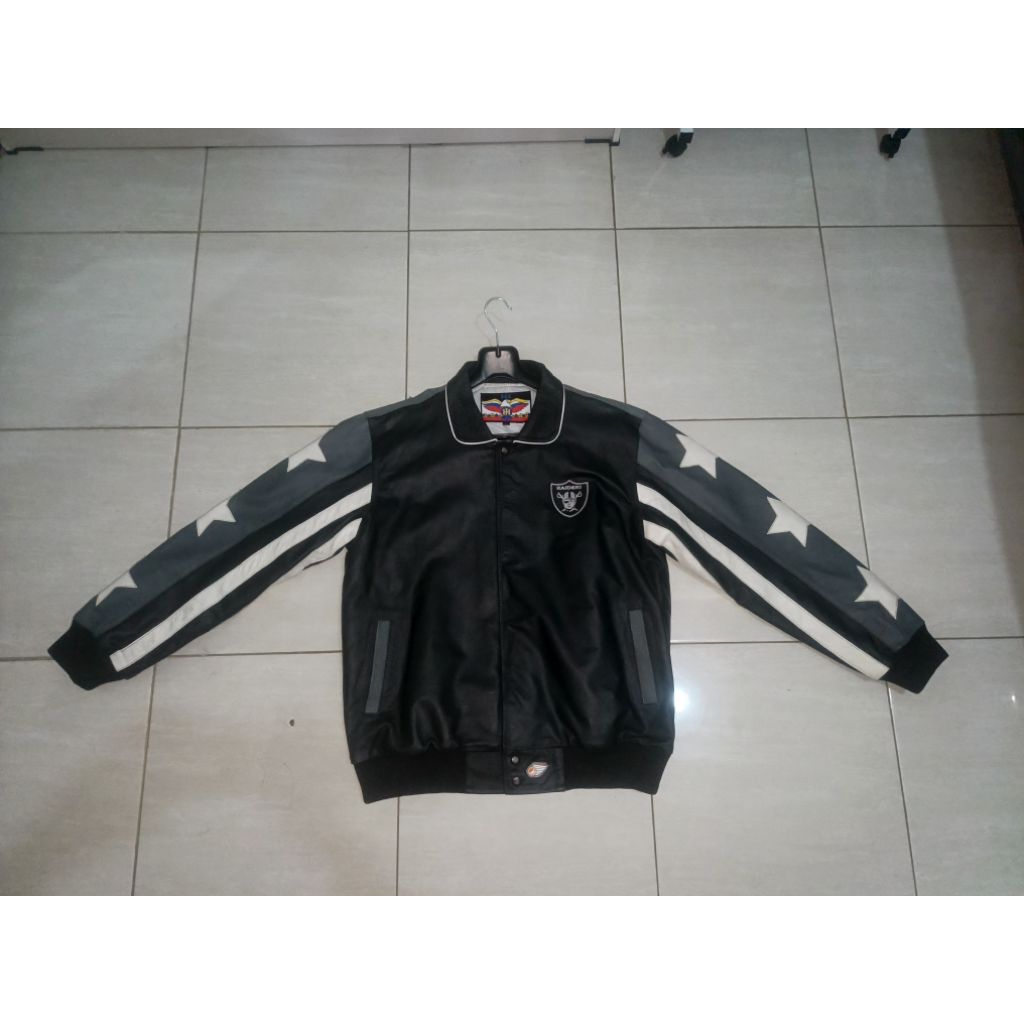 Varsity Full Leather Jeff Hamillton NFL Raiders
