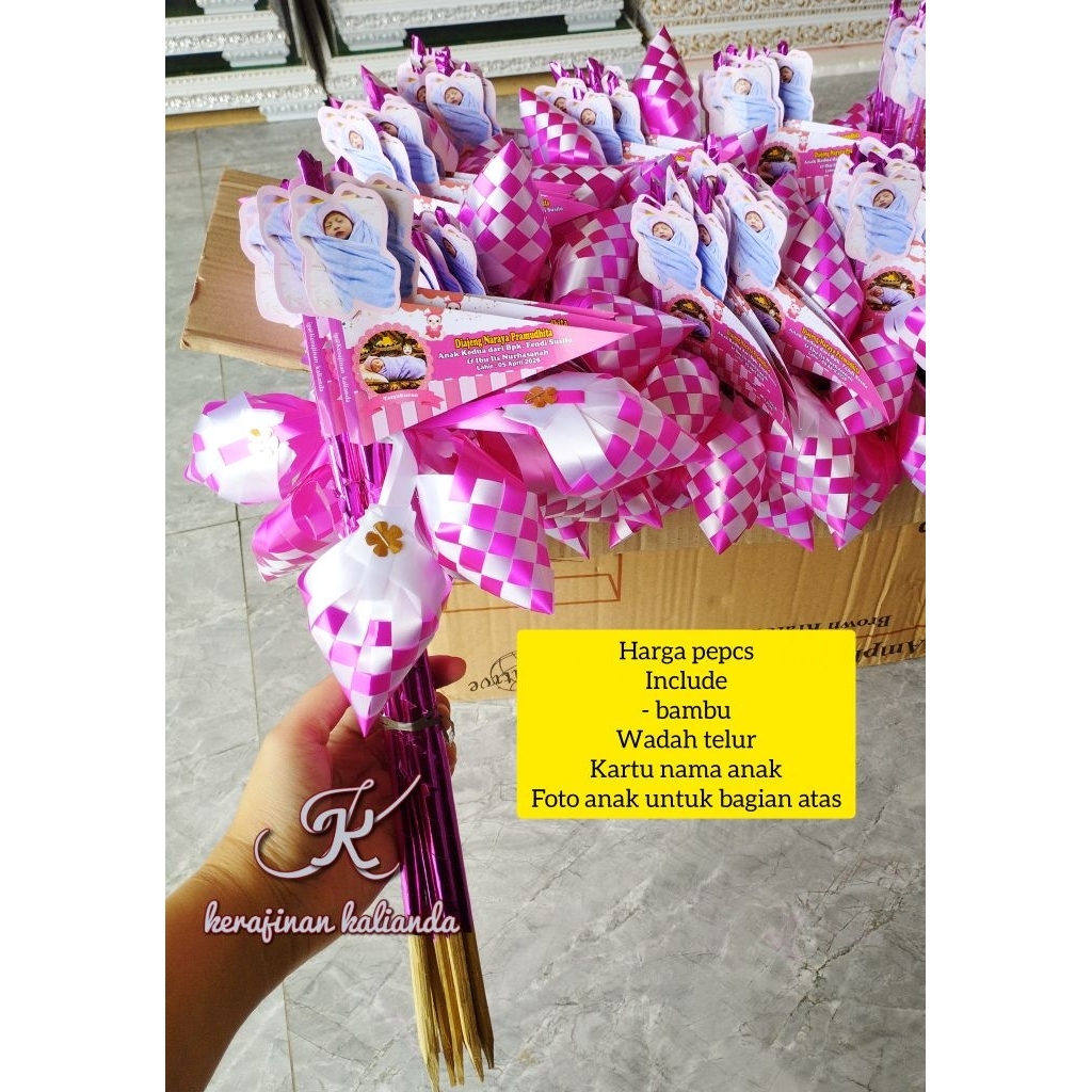 kembang telur aqiqah / bendera aqiqah