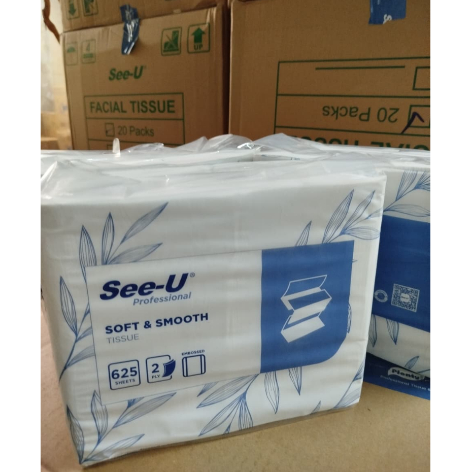 Tissue Facial See-U Eco Green 700 Sheets (1 PCS) / Tisu Muka Bandung