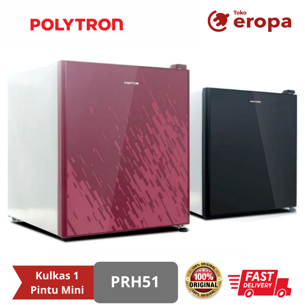Kulkas 1 Pintu Mini Polytron PRH51-R/X