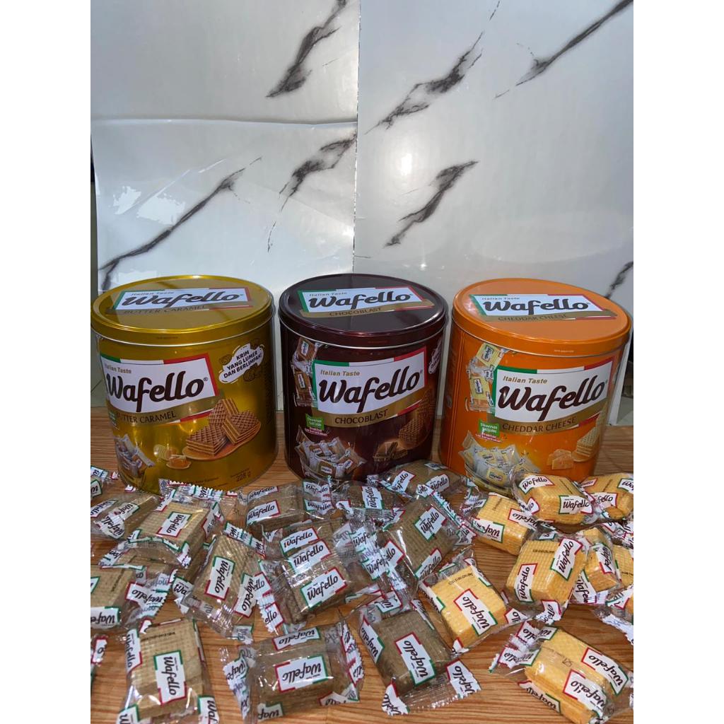 KUE LEBARAN ROMA WAFER WAFELLO CHOCO BLAST KALENG 249 GRAM / BINGKISAN IDUL FITRI MURAH