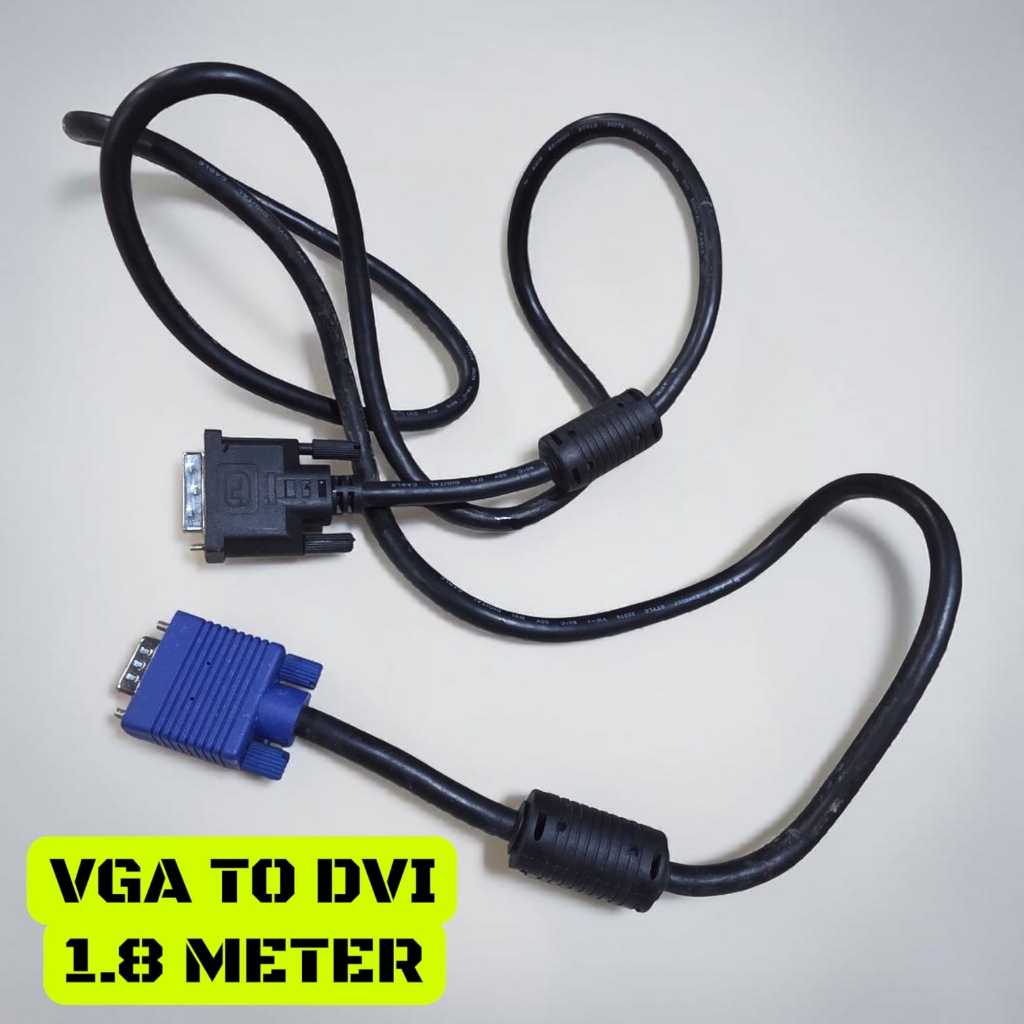 CUCI GUDANG CABLE VGA TO DVI ( DVI TO VGA ) KABEL DVI (24+5) TO VGA 1.5Meter# DVI TO VGA-1.8M