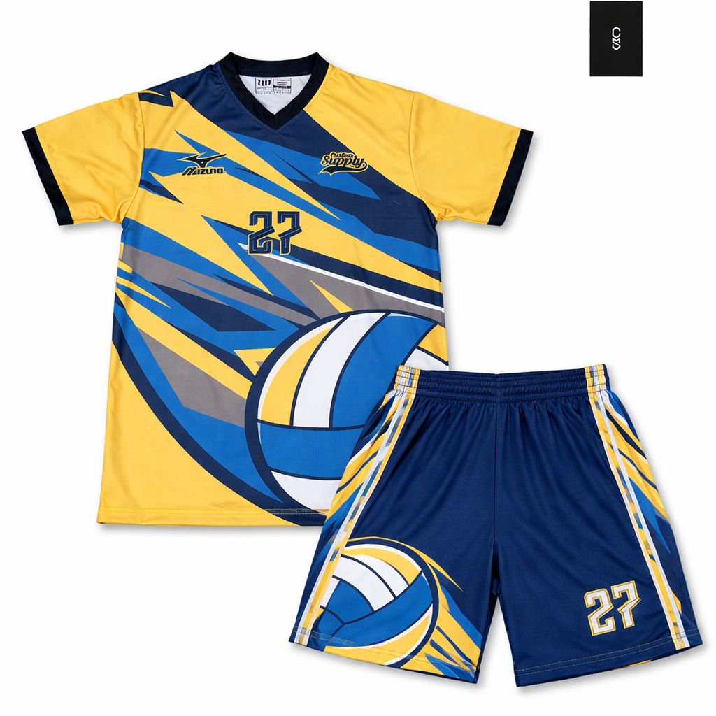 CUSTOM SUPPLY KAOS JERSEY CSRZ26 GOLD RICG Jersey Voli Desain Keren Custom Nama Nomor /Dryfit Sport/