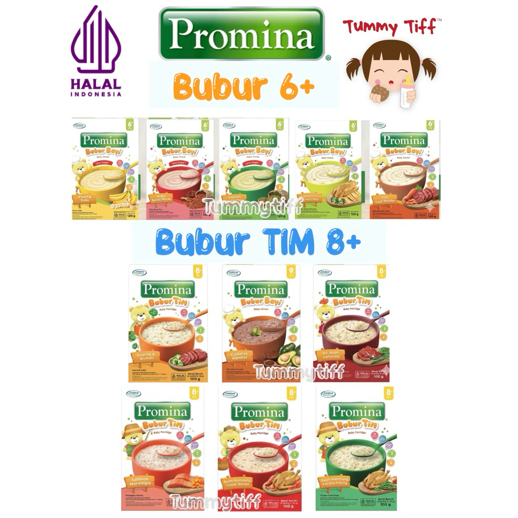 PROMINA Bubur Bayi 6+ 120gr / Bubur Instan MPASI Bayi Anak Kids Bubur PROMINA Bubur Tim Bayi 8+ Bula