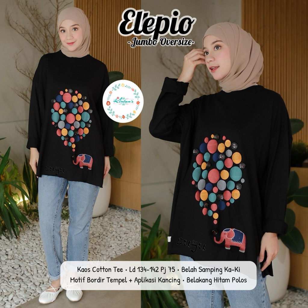 ELEPIO jumbo oversize || kaos suju || kaos wanita