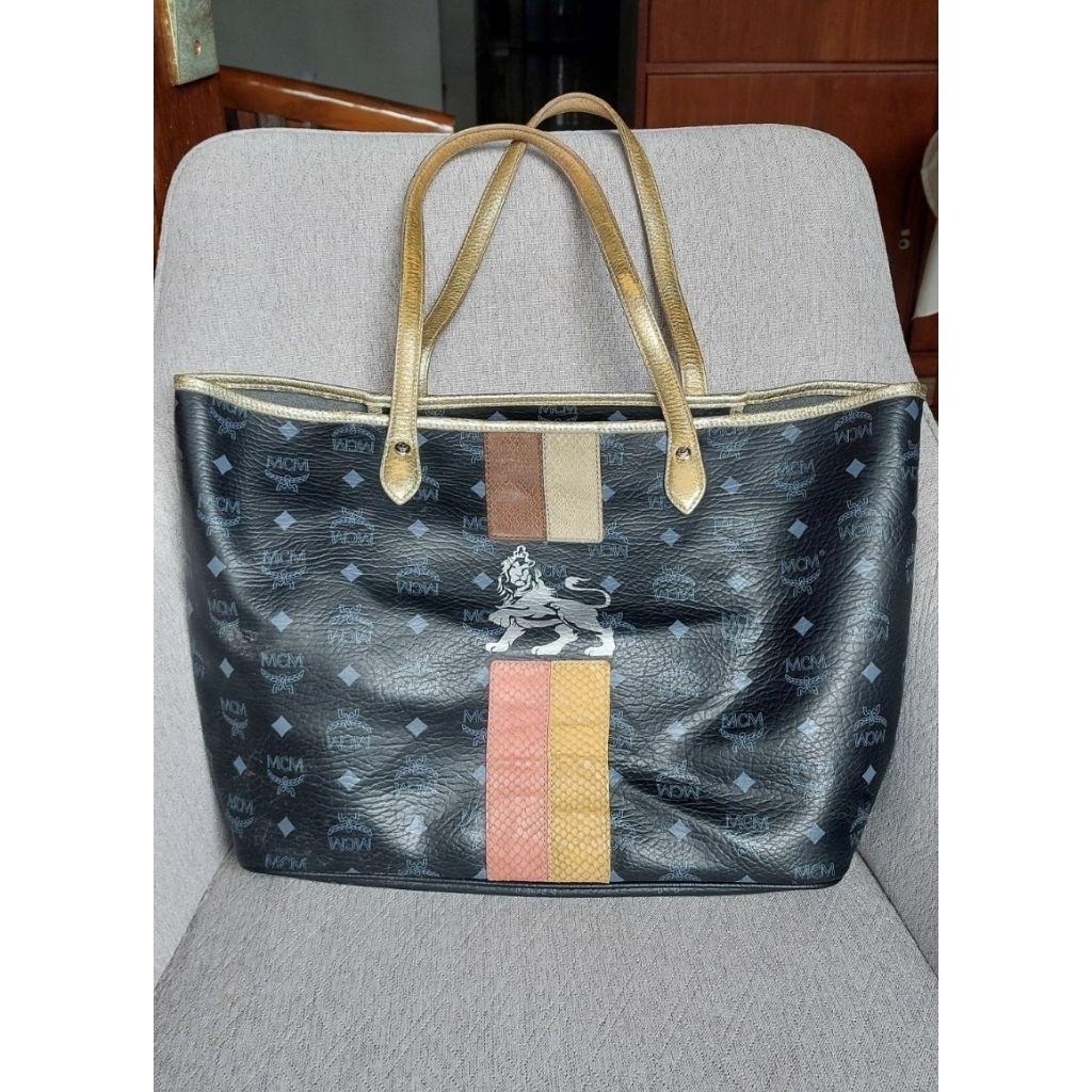 tas Tote MCM Lion Visetos shopper