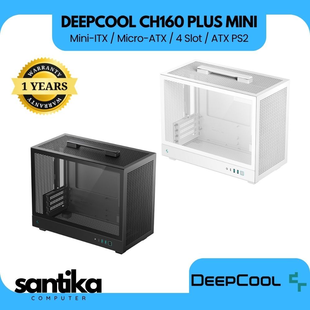 Deepcool CH160 Plus Mini ATX Case PC Computer Mini-ITX/Micro-ATX - Casing Komputer