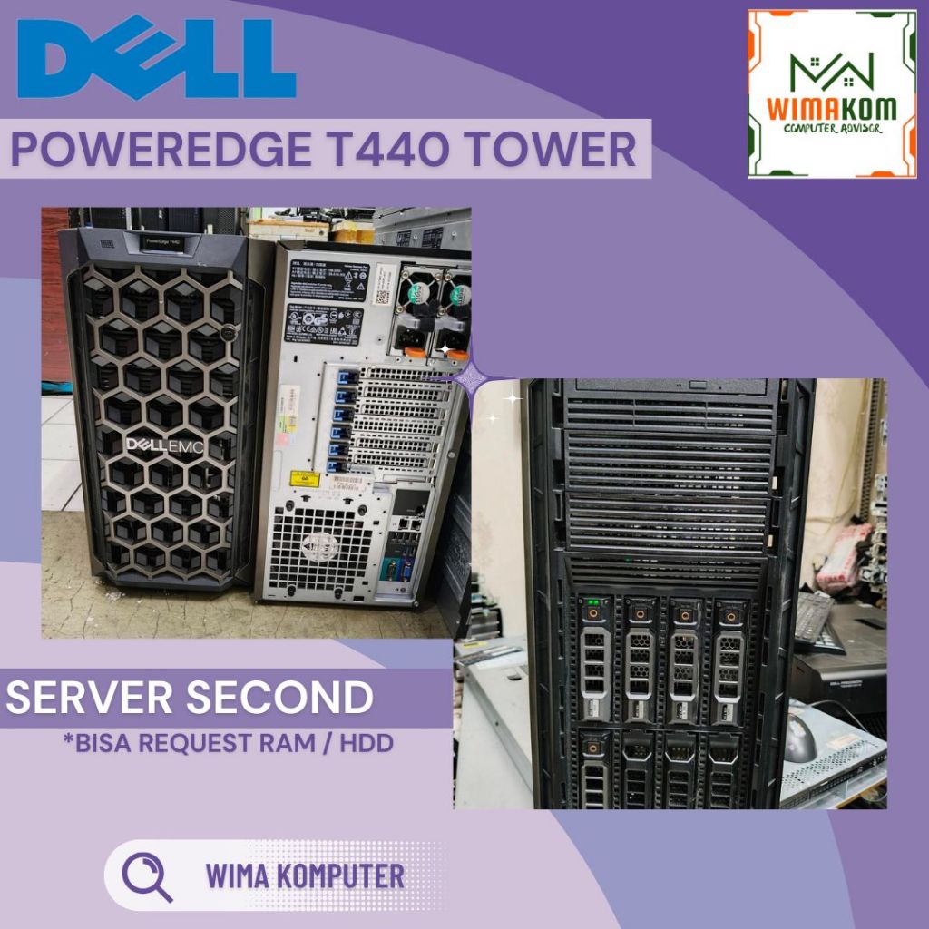 DELL T440 DOBEL SILVER 4110 RAM 64GB HDD SAS 6TB X 4